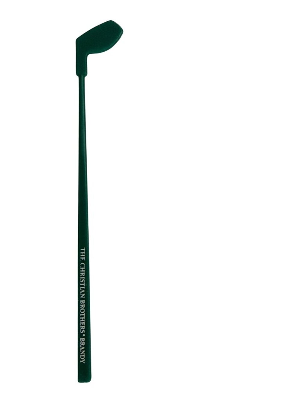 The Christian Brothers Brandy Swizzle Stick Golf Club Souvenir Green Plastic